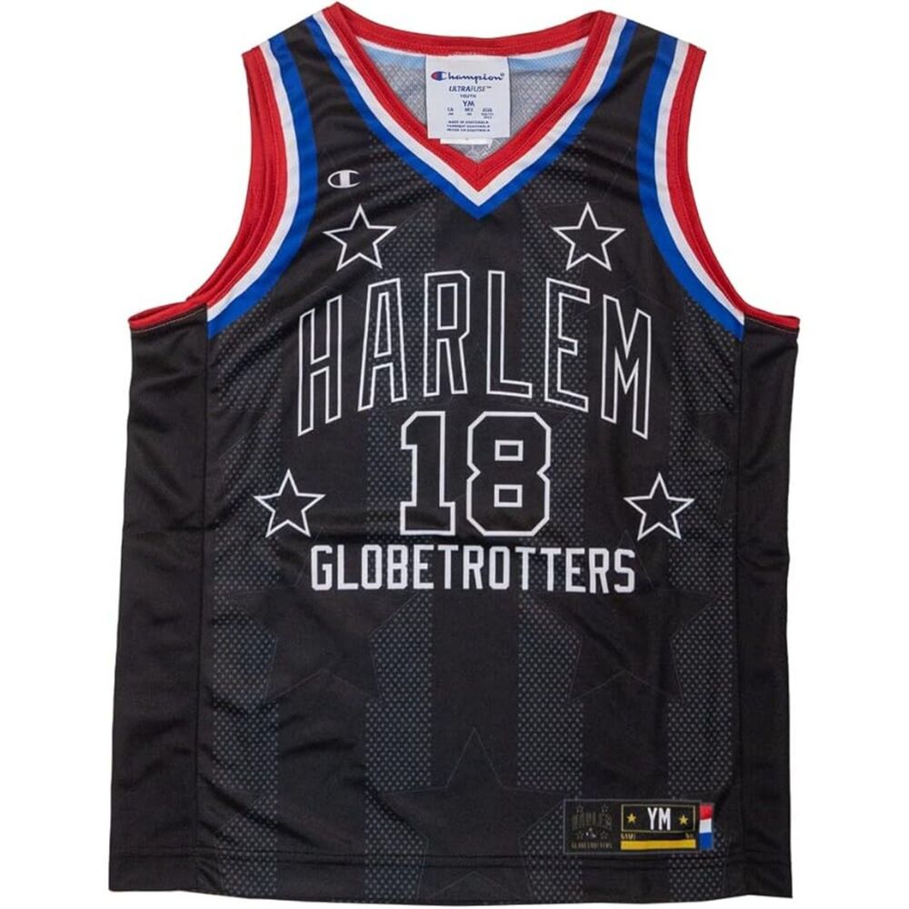 Harlem Globetrotters TNT #18 Black Replica Jersey by Champion M
